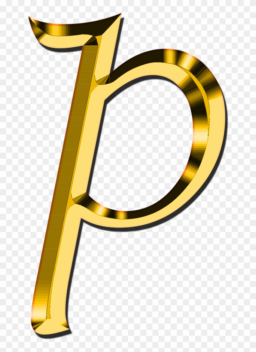 P Clipart Small Letter P - Golden Letter P Png #1473509