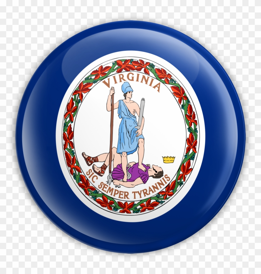 Virginia - Virginia State Seal Round Ornament #1473531