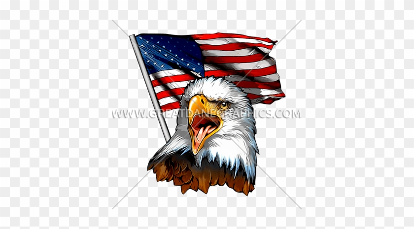 Eagle & Flag - Eagle American Flag #1473754