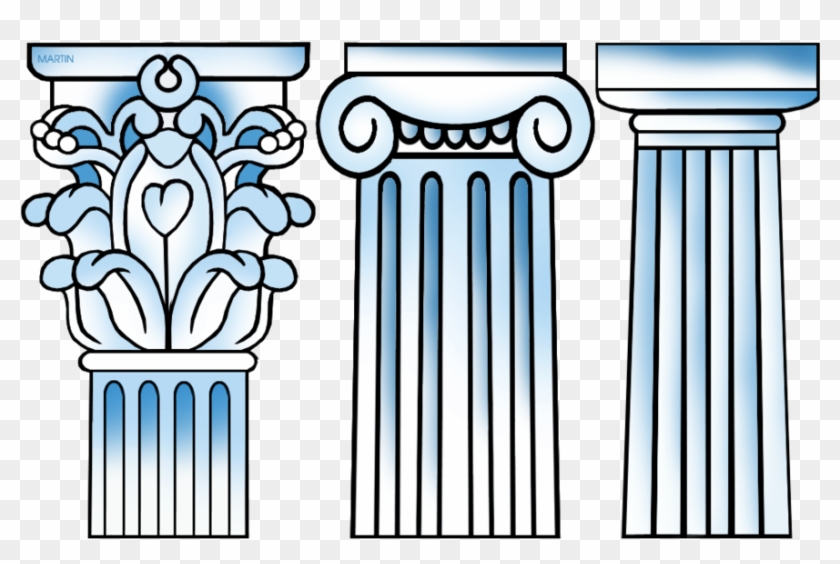 Greek Columns Drawing Clipart Ancient Greece Classical - Greek Architecture #1473805