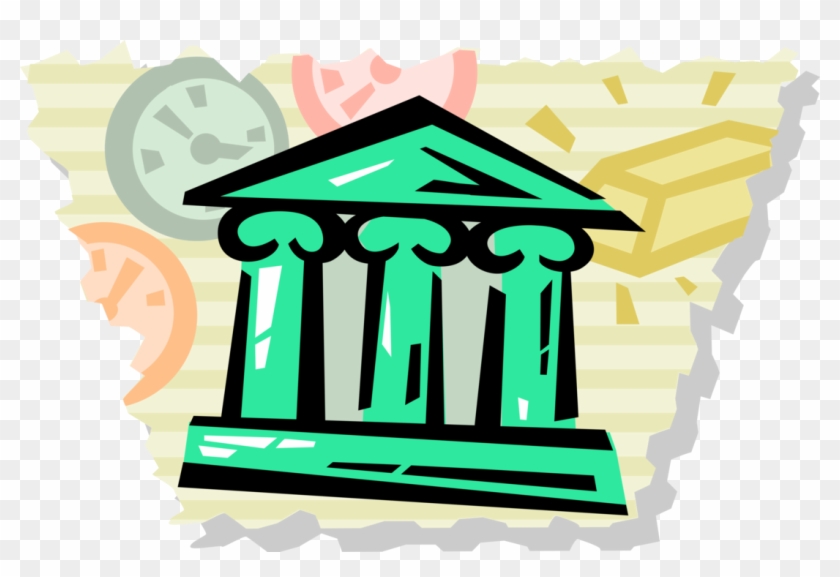 Vector Illustration Of Financial Banking Institution - Illustration #1473831