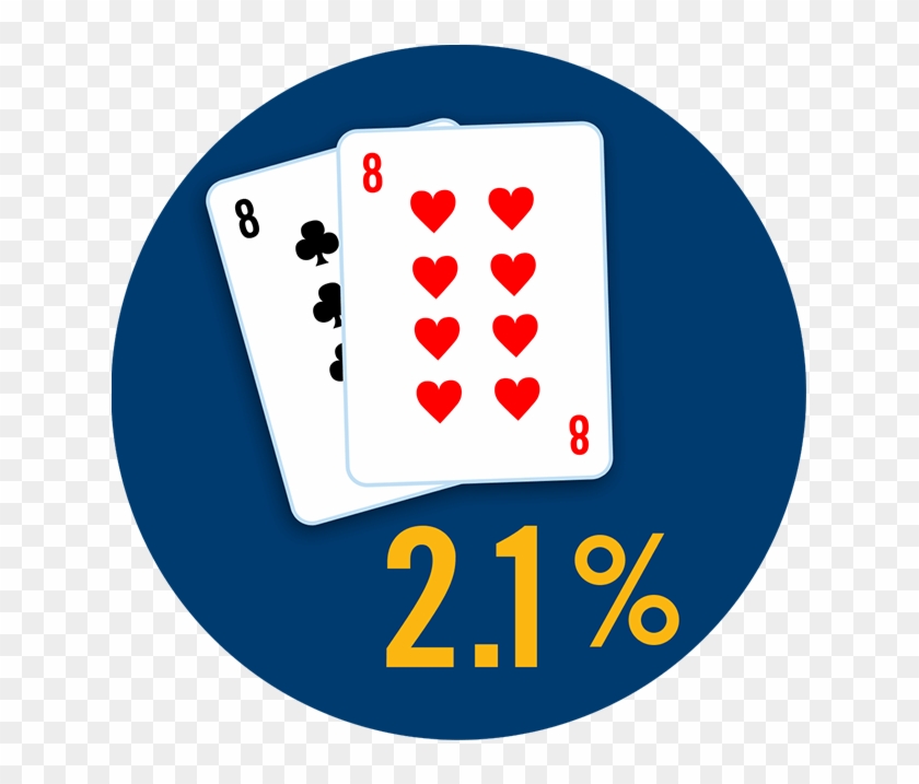 Two Cards Showing A Pair Of 8s With - Two Cards Showing A Pair Of 8s With #1473834