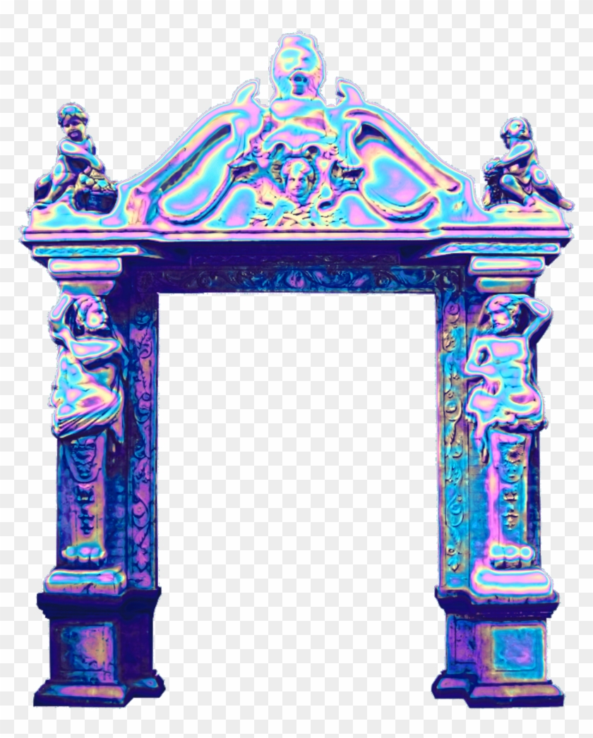 Archway Doorway Columns Vaporwave Aest - Architecture Vaporwave Greek #1473868