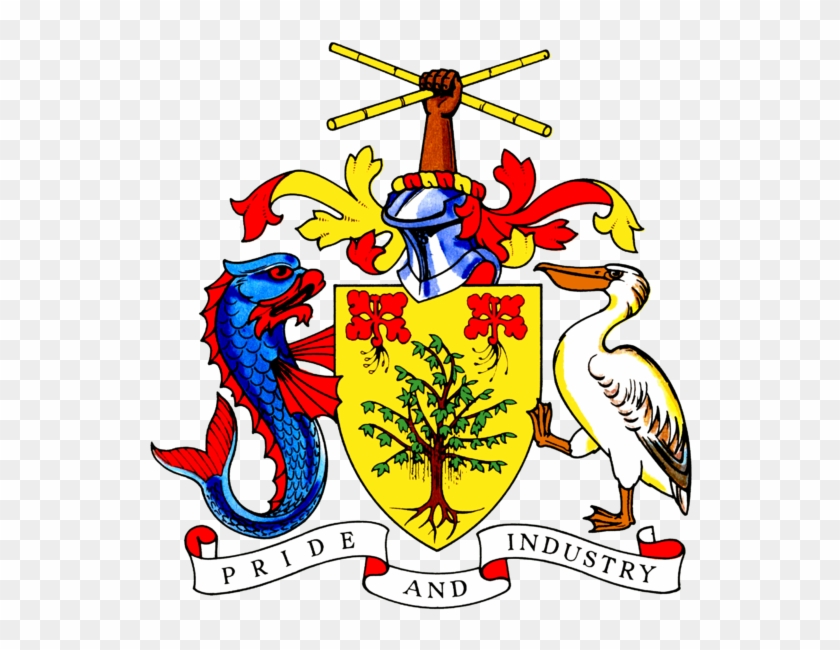 A Bearded Fig Tree Is Featured On The Island's Royal - Caribbean Coat Of Arms #1474038