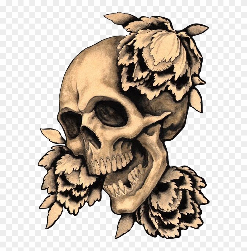 Clip Art Flowers Transprent Png Free - Skulls Art #1474111