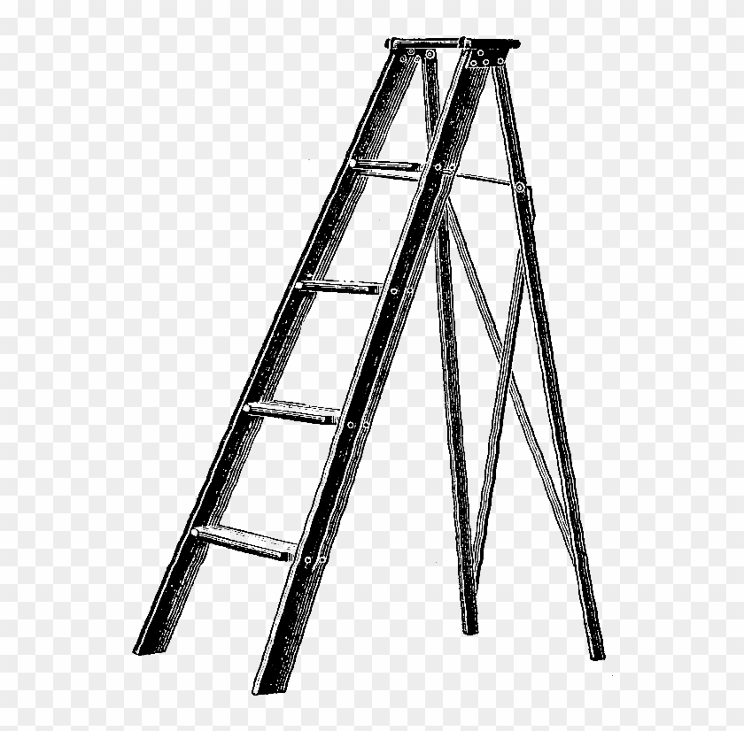 Clip Art Ladder Illustration - Ladder Vintage Illustration #1474187