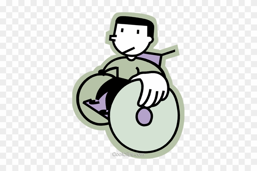 People With Disabilities Royalty Free Vector Clip Art - Boy In Wheelchair #1474234