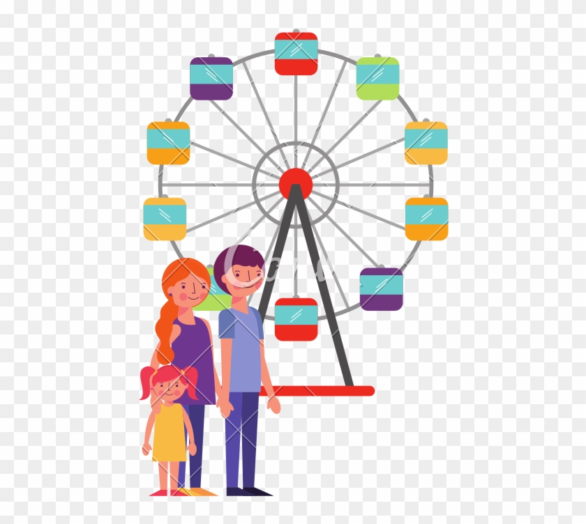 Happy Family In The Panoramic Wheel - Ferris Wheel #1474245