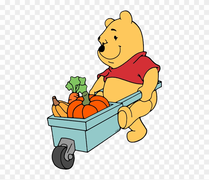 Winnie The Pooh Carting Vegetables Clip Art - Winnie The Pooh Carting Vegetables Clip Art #1474855