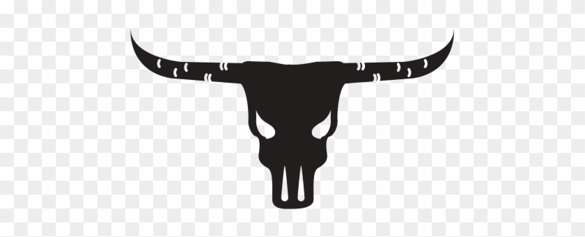 Wild West Cow Skull Silhouette - Wild West Cow Skull Silhouette #1475260