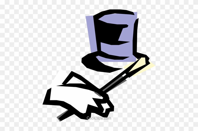 Top Hat & Gloves Royalty Free Vector Clip Art Illustration - Top Hat & Gloves Royalty Free Vector Clip Art Illustration #1475382