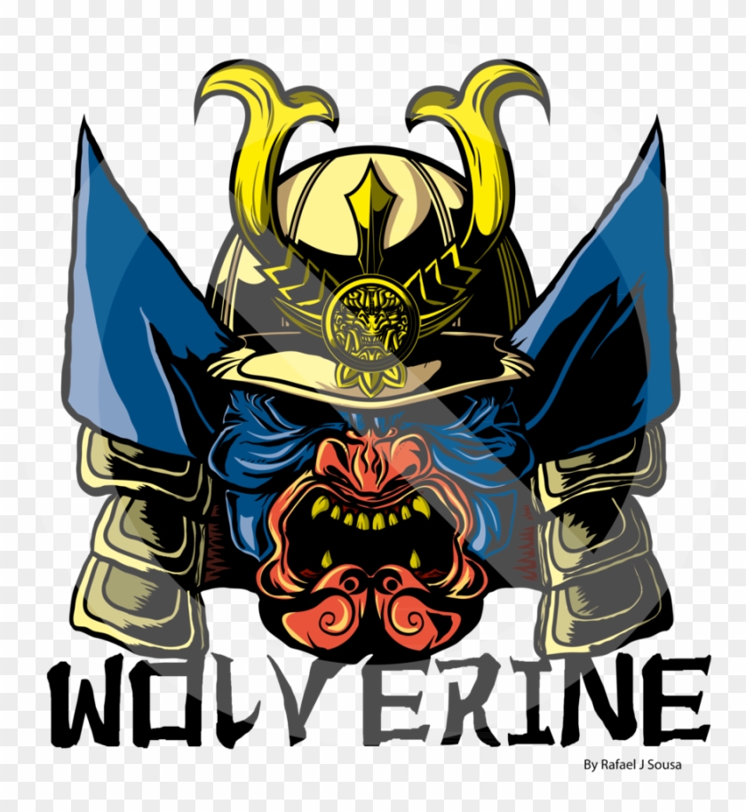 Clip Art Royalty Free Library Mascara Samurai Wolverine - Clip Art Royalty Free Library Mascara Samurai Wolverine #1475389