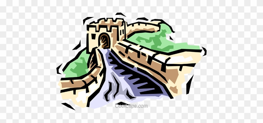 Great Wall Of China Royalty Free Vector Clip Art Illustration - Great Wall Of China Royalty Free Vector Clip Art Illustration #1475802
