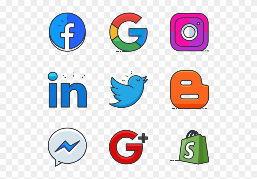 Social Media Icons Octagon Png - Social Media Icons Octagon Png #1476125