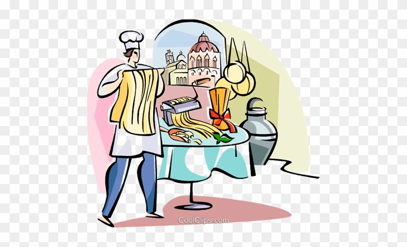 Italian Chef Making Pasta Royalty Free Vector Clip - Italian Chef Making Pasta Royalty Free Vector Clip #1476554