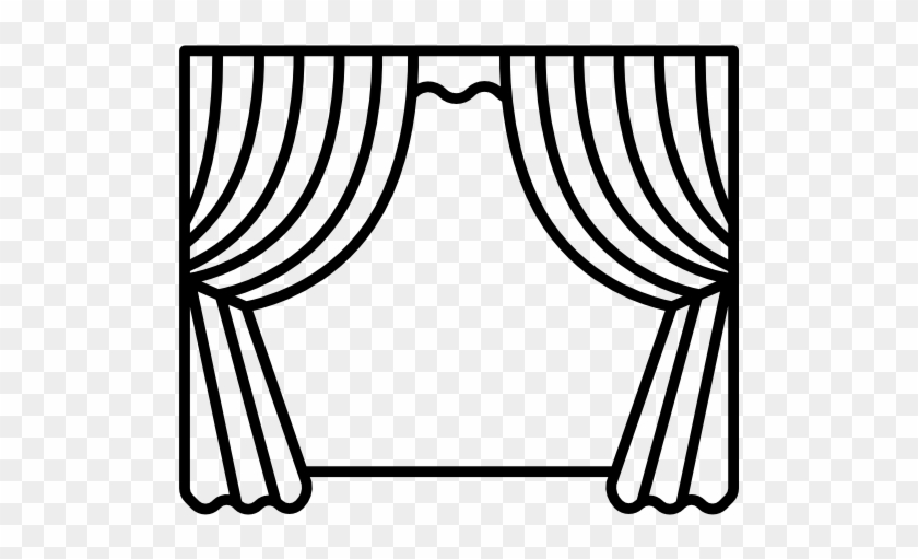 Theatre Buildings Theater Curtains Icon Size - Theatre Buildings Theater Curtains Icon Size #1477197