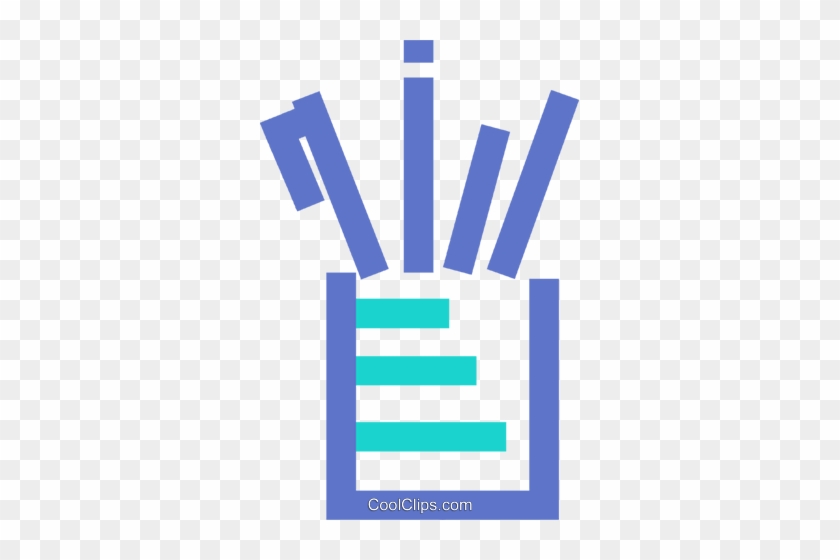 Cup Of Pencils And Pens Royalty Free Vector Clip Art - Cup Of Pencils And Pens Royalty Free Vector Clip Art #1477557