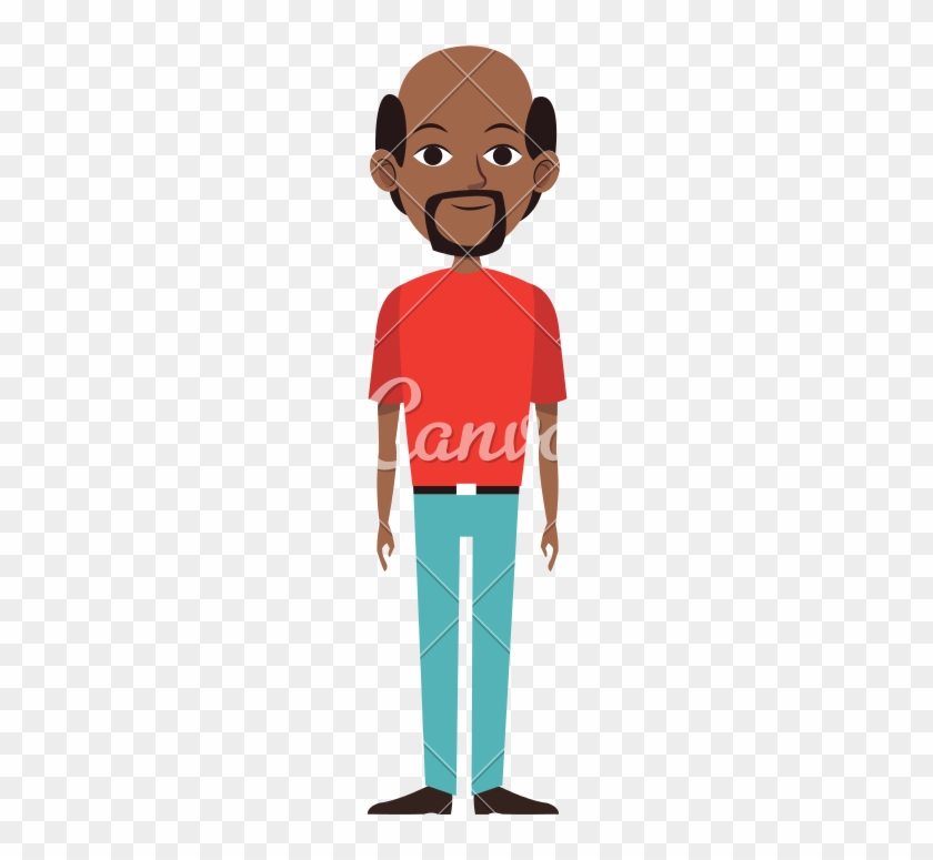 Bald Male Character Vector Illustration - Bald Male Character Vector Illustration #1478459