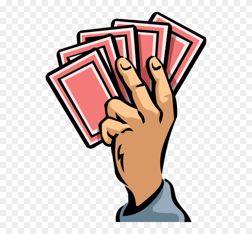 Vector Illustration Of Hand Holds Winning Hand Casino - Vector Illustration Of Hand Holds Winning Hand Casino #1478736