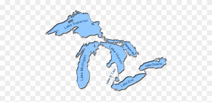 Great Lakes Map Clipart - Great Lakes Map Clipart #1478953