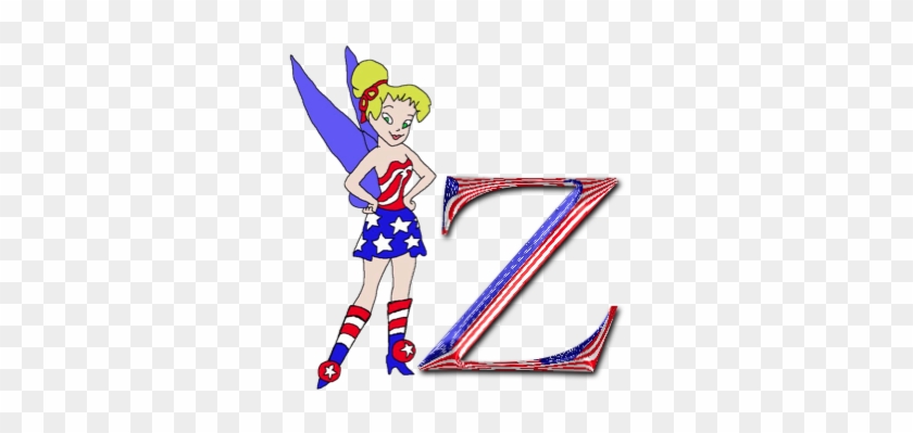 Tinkerbell, Tinker Bell, Usa, American Flag, Free Alphabet, - Tinkerbell, Tinker Bell, Usa, American Flag, Free Alphabet, #1479184