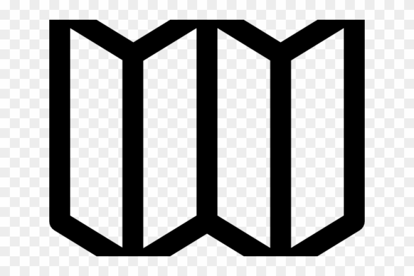 Direction Clipart Folded Map - Direction Clipart Folded Map #1479601