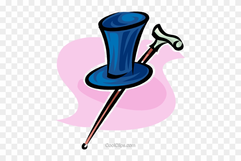 Top Hat And Walking Cane Royalty Free Vector Clip Art - Top Hat And Walking Cane Royalty Free Vector Clip Art #1479643