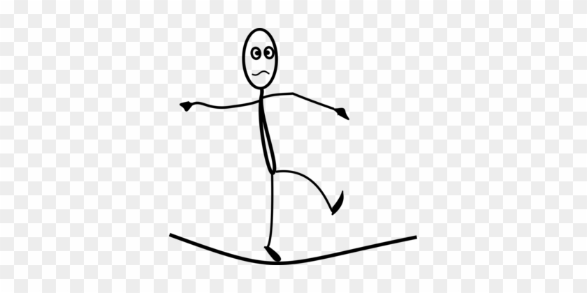 Tightrope Walking Circus Juggling Stick Figure - Tightrope Walking Circus Juggling Stick Figure #1479672