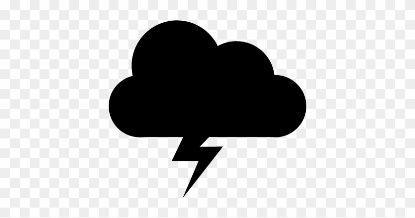 Cloud With Thunderbolt Vector - Cloud With Thunderbolt Vector #1479768