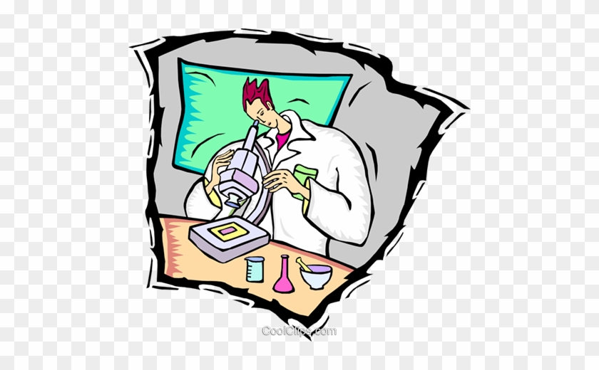 Lab Technician With A Microscope Royalty Free Vector - Lab Technician With A Microscope Royalty Free Vector #1480051