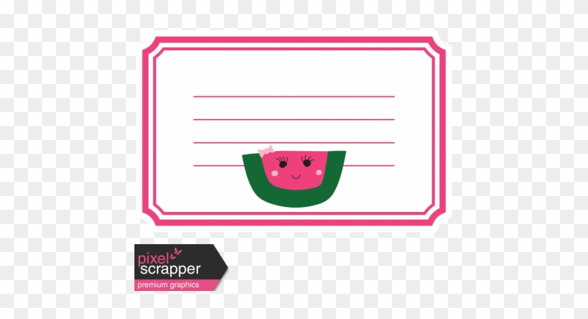 Cute Fruits Print Tag Watermelon - Cute Fruits Print Tag Watermelon #1480184