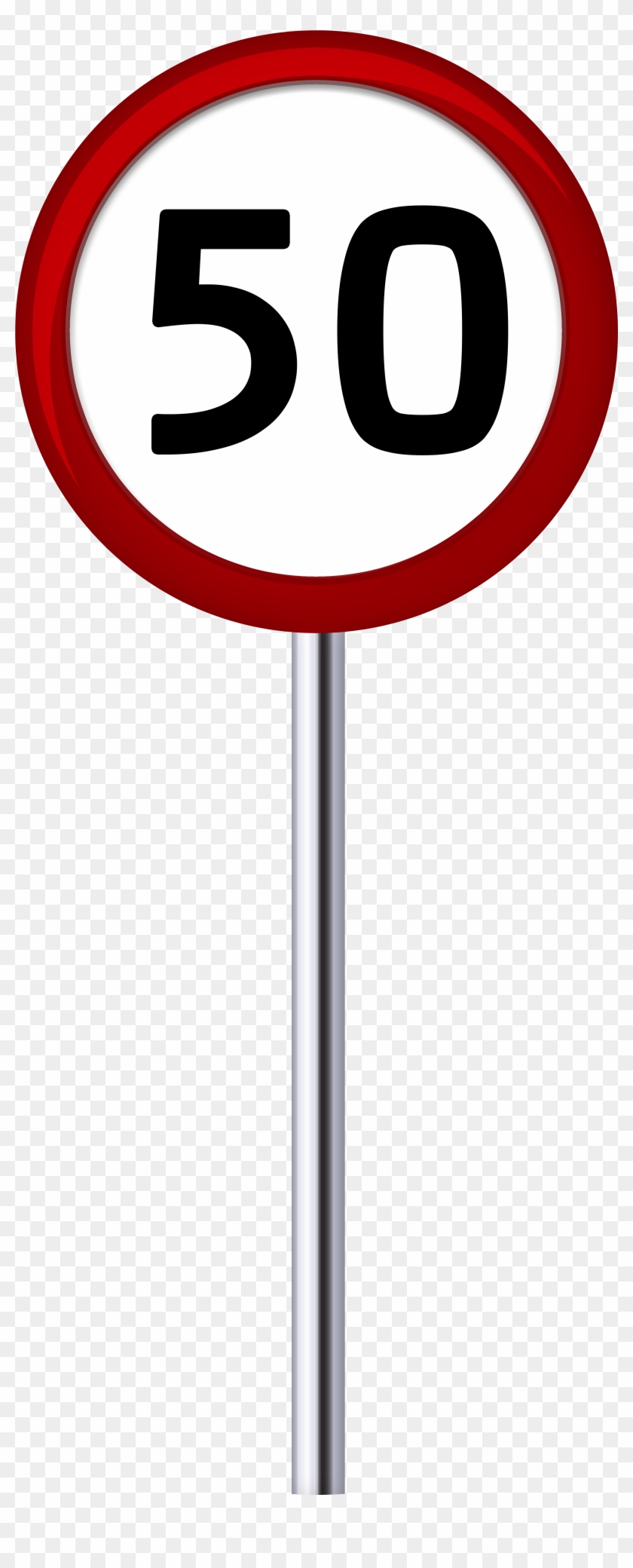 Traffic Sign Speed Limit 50 Png Clip Art - Traffic Sign Speed Limit 50 Png Clip Art #1480227