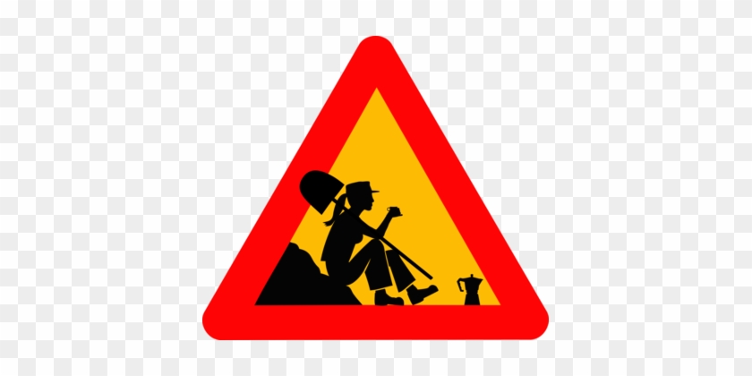 Traffic Sign Roadworks Warning Sign Symbol - Traffic Sign Roadworks Warning Sign Symbol #1480241