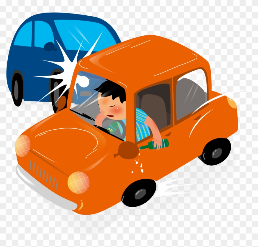 Cartoon Hand Drawn Illustration Car Accident Png And - Cartoon Hand Drawn Illustration Car Accident Png And #1480828