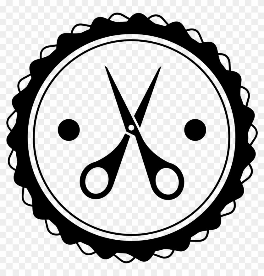 Scissors In A Hair Salon Badge Comments - Scissors In A Hair Salon Badge Comments #1481505