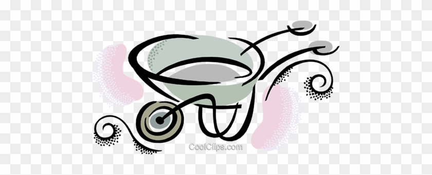 Wheelbarrow Royalty Free Vector Clip Art Illustration - Wheelbarrow Royalty Free Vector Clip Art Illustration #1481695