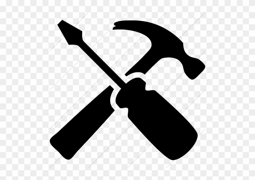 Clip Art Raphael Hammer And Screwdriver Icon Simple - Clip Art Raphael Hammer And Screwdriver Icon Simple #1481828