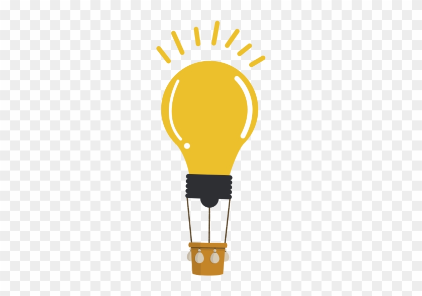 Lightbulb Hot Air Balloon Icon - Lightbulb Hot Air Balloon Icon #1482135