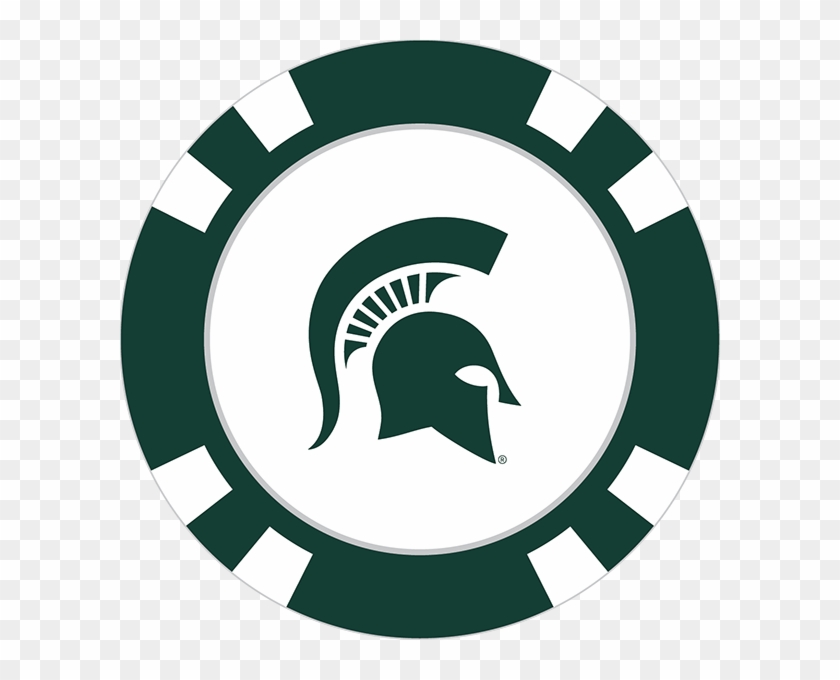 Michigan State Spartans Poker Chip Ball Marker - Michigan State Spartans Poker Chip Ball Marker #1482206