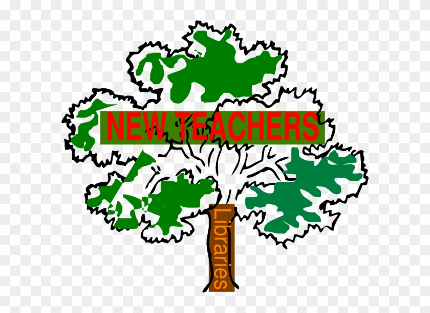 New Teachers & The Library Clip Art - Tree Clip Art #231226