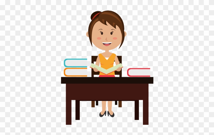 Teacher S Desk Makes A Good Teacher Free Transparent Png