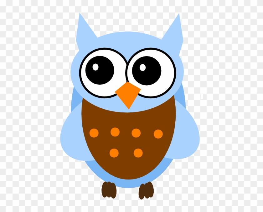 Blue And Orange Owl Clip Art At Clker - Baby Owl Clip Art #231409