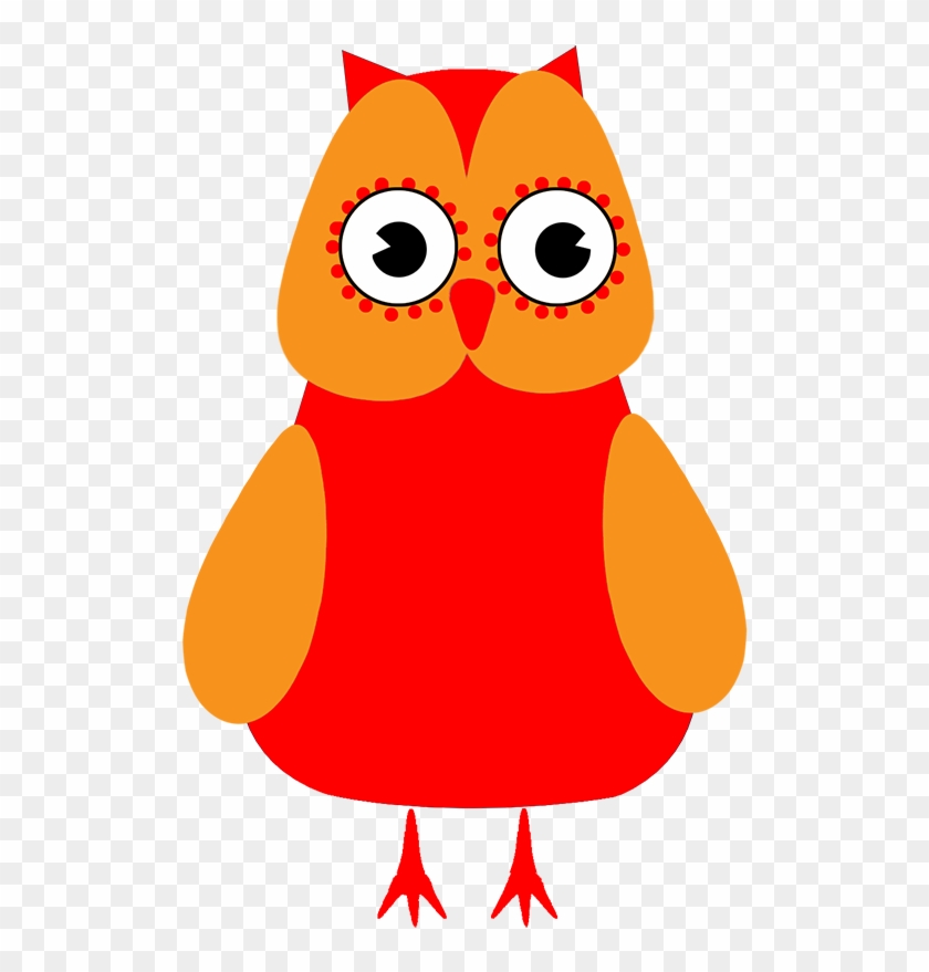 Owl Clip Art - Cartoon Orange Owl #231424
