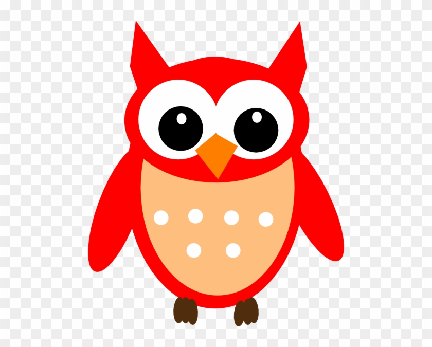 Red Hoot Owl Clip Art At Clker - Owl Clipart Red #231427