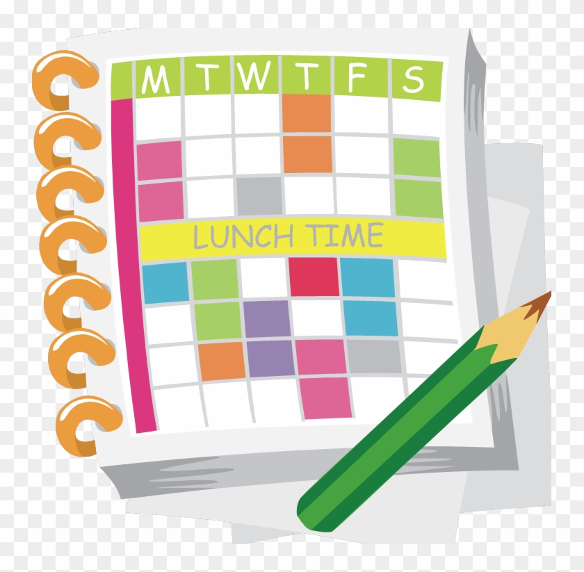 Free Content Schedule School Timetable Clip Art - Organized Schedule #231572