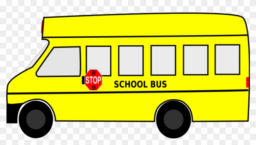 School Building Vector Illustration - Bus Clip Art #231610