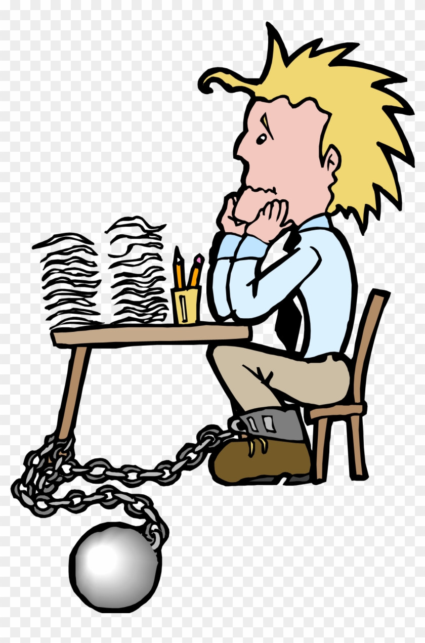 Chained To Desk Cartoon #231645