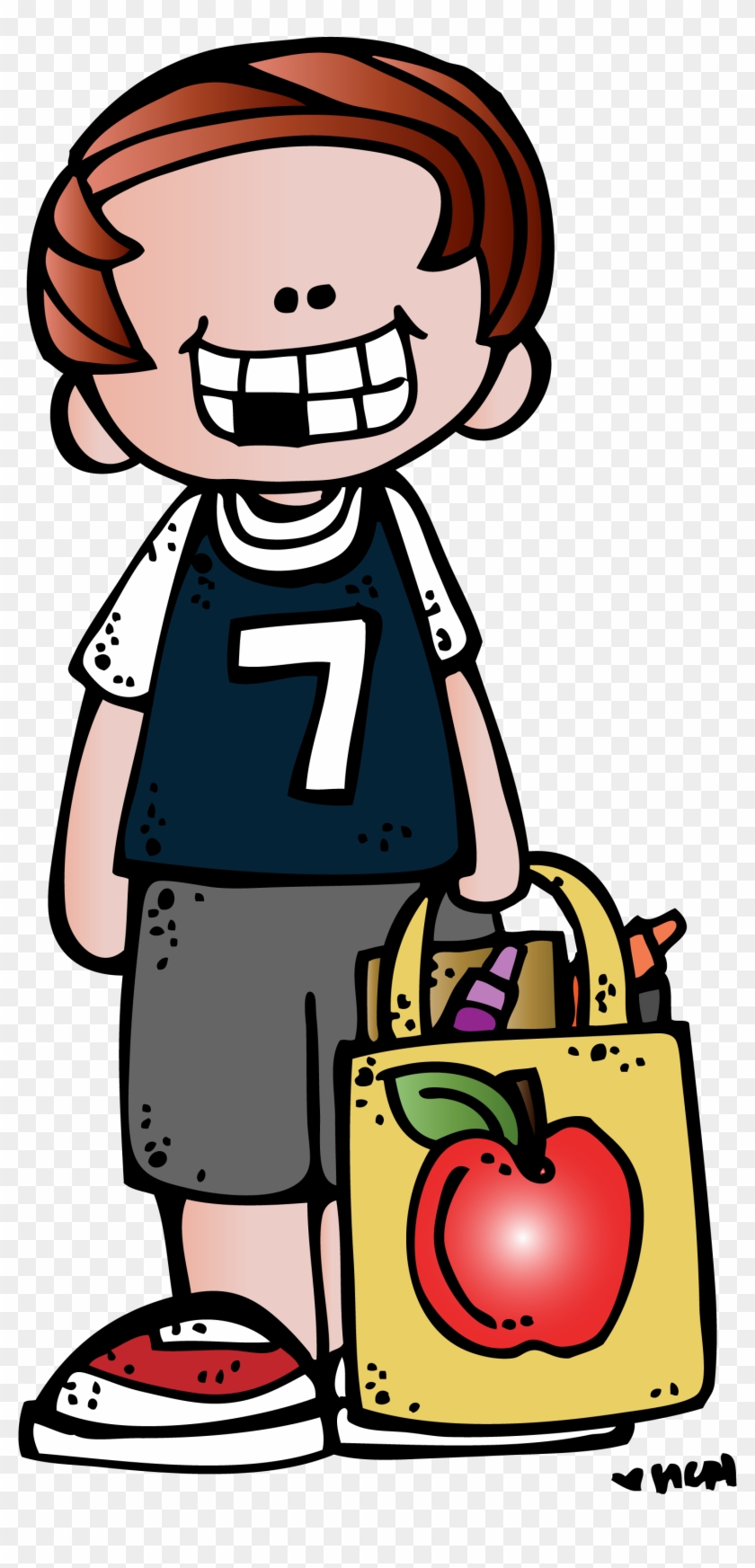 Melonheadz School Supplies Clipart - Melonheadz Boy Clipart #231806