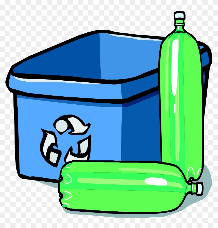 Recycling Bin And Bottles Clip Art Download - Plastic Clip Art #231812