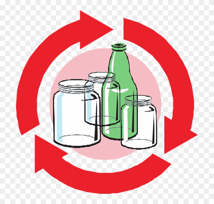 Green, Glass, Symbol, Recycle, Trash, Arrows, Eco - Bottle For Recycling Clip Art #231856